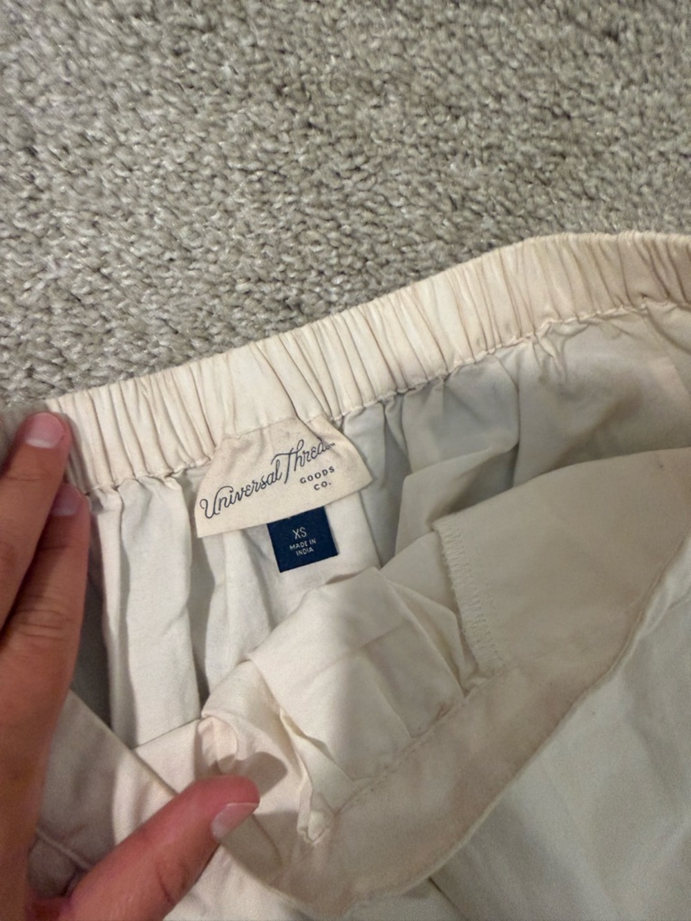 Universal Thread Ivory Maxi Skirt with Black Embroidered Border - Picture 2 of 2
